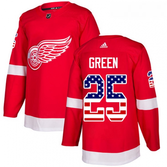 Youth Adidas Detroit Red Wings 25 Mike Green Authentic Red USA F