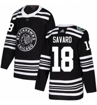 Youth Adidas Chicago Blackhawks 18 Denis Savard Authentic Black 