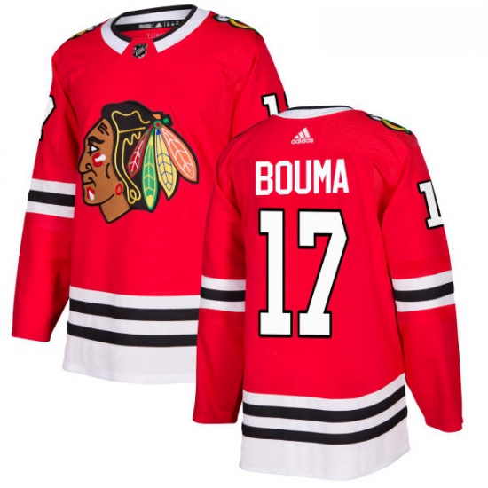 Youth Adidas Chicago Blackhawks 17 Lance Bouma Authentic Red Home NHL Jersey