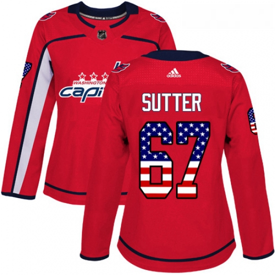 Womens Adidas Washington Capitals 67 Riley Sutter Authentic Red 