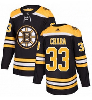 Youth Adidas Boston Bruins 33 Zdeno Chara Authentic Black Home NHL Jersey