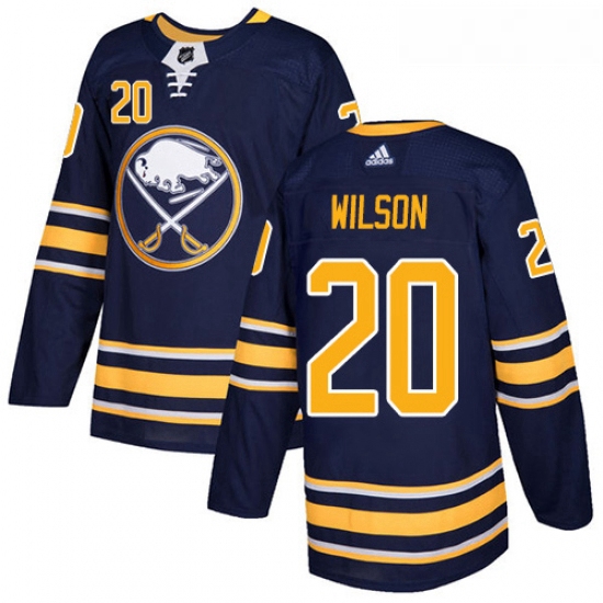 Youth Adidas Buffalo Sabres 20 Scott Wilson Authentic Navy Blue Home NHL Jersey