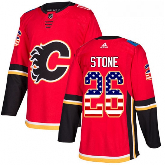 Youth Adidas Calgary Flames 26 Michael Stone Authentic Red USA F