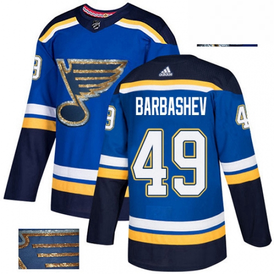 Mens Adidas St Louis Blues 49 Ivan Barbashev Authentic Royal Blu