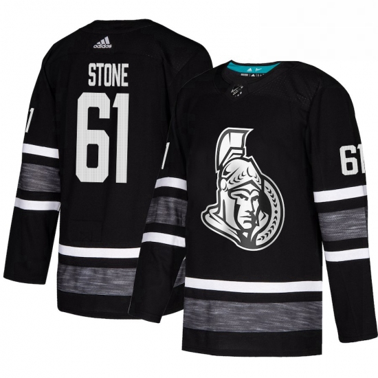 Mens Adidas Ottawa Senators 61 Mark Stone Black 2019 All Star Game Parley Authentic Stitched NHL Jer