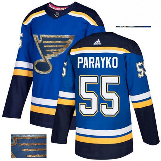 Mens Adidas St Louis Blues 55 Colton Parayko Authentic Royal Blu