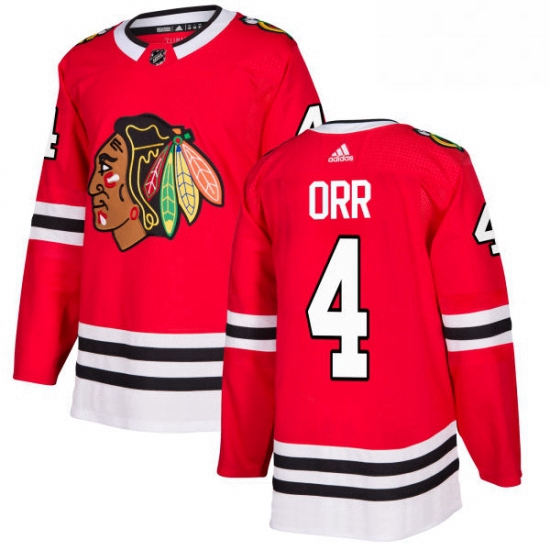 Mens Adidas Chicago Blackhawks 4 Bobby Orr Premier Red Home NHL Jersey