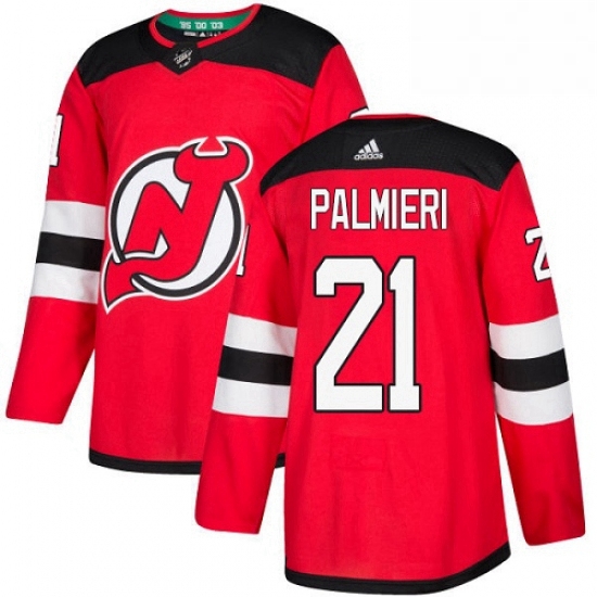 Mens Adidas New Jersey Devils 21 Kyle Palmieri Premier Red Home NHL Jersey