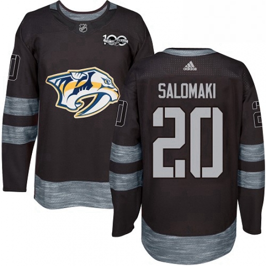 Mens Adidas Nashville Predators 20 Miikka Salomaki Authentic Black 1917 2017 100th Anniversary NHL J