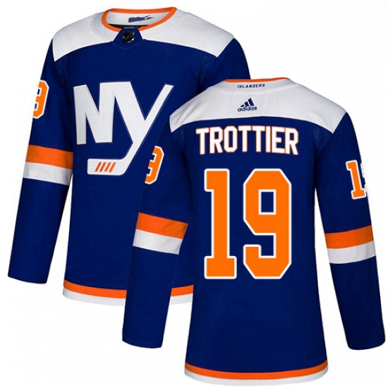 Mens Adidas New York Islanders 19 Bryan Trottier Premier Blue Alternate NHL Jersey