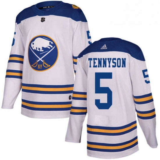 Mens Adidas Buffalo Sabres 5 Matt Tennyson Authentic White 2018 Winter Classic NHL Jersey