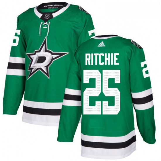 Youth Adidas Dallas Stars 25 Brett Ritchie Authentic Green Home NHL Jersey