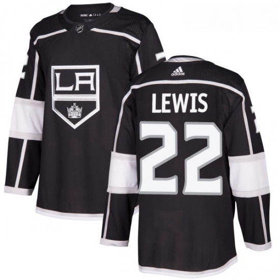 Youth Adidas Los Angeles Kings 22 Trevor Lewis Authentic Black Home NHL Jersey