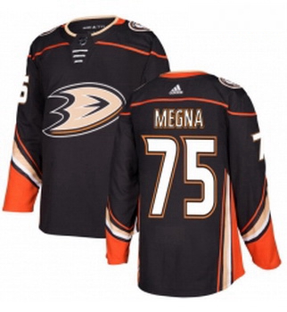 Youth Adidas Anaheim Ducks 75 Jaycob Megna Authentic Black Home NHL Jersey