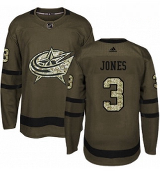 Youth Adidas Columbus Blue Jackets 3 Seth Jones Premier Green Salute to Service NHL Jersey