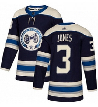 Youth Adidas Columbus Blue Jackets 3 Seth Jones Authentic Navy Blue Alternate NHL Jersey