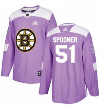 Youth Adidas Boston Bruins 51 Ryan Spooner Authentic Purple Fights Cancer Practice NHL Jersey