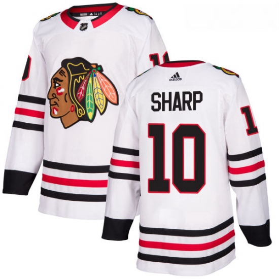 Youth Adidas Chicago Blackhawks 10 Patrick Sharp Authentic White Away NHL Jersey