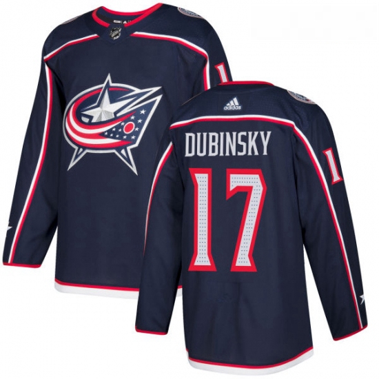 Youth Adidas Columbus Blue Jackets 17 Brandon Dubinsky Premier Navy Blue Home NHL Jersey