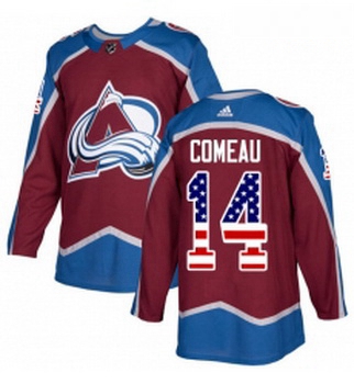 Youth Adidas Colorado Avalanche 14 Blake Comeau Authentic Burgundy Red USA Flag Fashion NHL Jersey