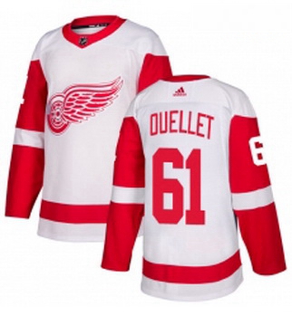 Youth Adidas Detroit Red Wings 61 Xavier Ouellet Authentic White Away NHL Jersey