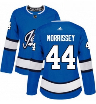 Womens Adidas Winnipeg Jets 44 Josh Morrissey Authentic Blue Alternate NHL Jersey