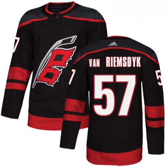 Youth Adidas Carolina Hurricanes 57 Trevor Van Riemsdyk Premier Black Alternate NHL Jersey