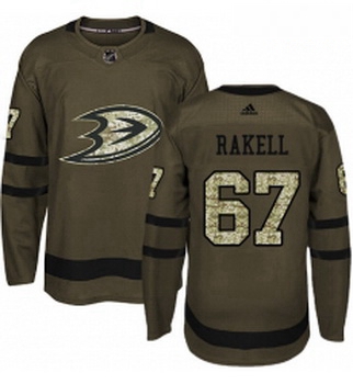 Youth Adidas Anaheim Ducks 67 Rickard Rakell Premier Green Salute to Service NHL Jersey