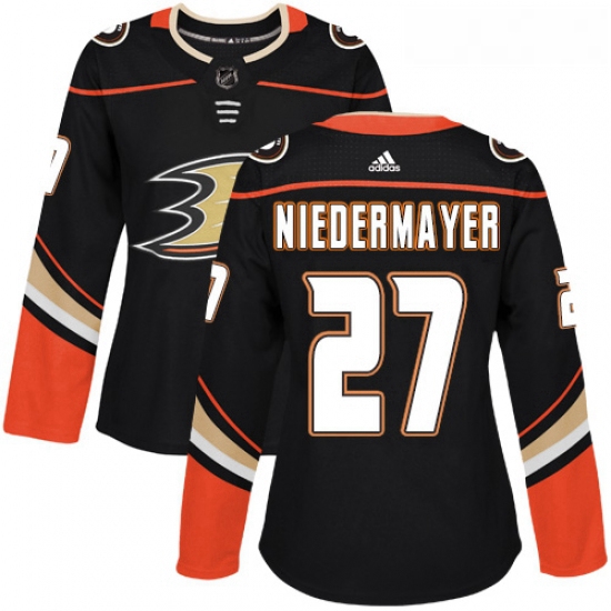 Womens Adidas Anaheim Ducks 27 Scott Niedermayer Premier Black H