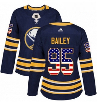 Youth Adidas Buffalo Sabres 95 Justin Bailey Authentic Navy Blue USA Flag Fashion NHL Jersey