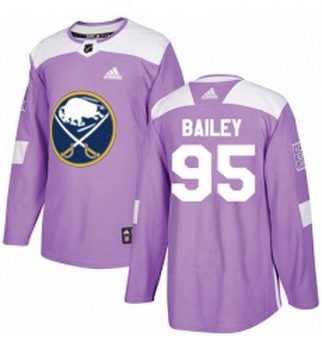 Youth Adidas Buffalo Sabres 95 Justin Bailey Authentic Purple Fights Cancer Practice NHL Jersey