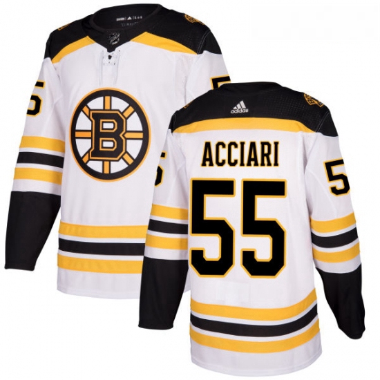Youth Adidas Boston Bruins 55 Noel Acciari Authentic White Away 