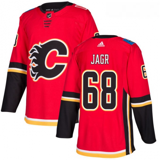 Youth Adidas Calgary Flames 68 Jaromir Jagr Authentic Red Home NHL Jersey