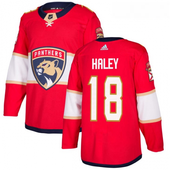 Youth Adidas Florida Panthers 18 Micheal Haley Premier Red Home NHL Jersey