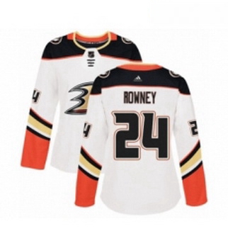 Womens Adidas Anaheim Ducks 24 Carter Rowney Authentic White Away NHL Jersey