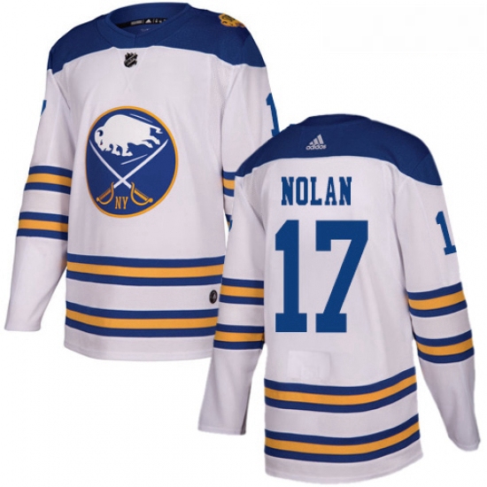 Youth Adidas Buffalo Sabres 17 Jordan Nolan Authentic White 2018