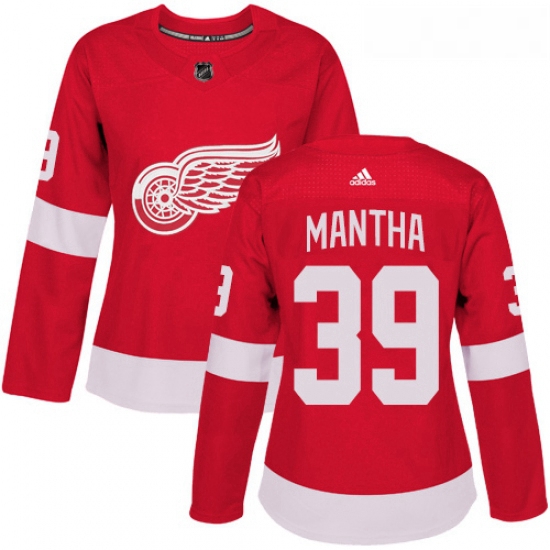 Womens Adidas Detroit Red Wings 39 Anthony Mantha Premier Red Home NHL Jersey