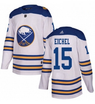 Youth Adidas Buffalo Sabres 15 Jack Eichel Authentic White 2018 Winter Classic NHL Jersey