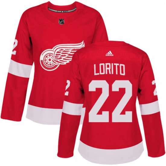 Womens Adidas Detroit Red Wings 22 Matthew Lorito Authentic Red 