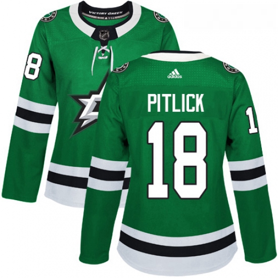 Womens Adidas Dallas Stars 18 Tyler Pitlick Authentic Green Home