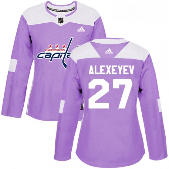 Womens Adidas Washington Capitals 27 Alexander Alexeyev Authenti