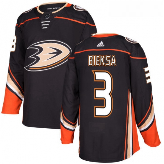 Youth Adidas Anaheim Ducks 3 Kevin Bieksa Authentic Black Home NHL Jersey