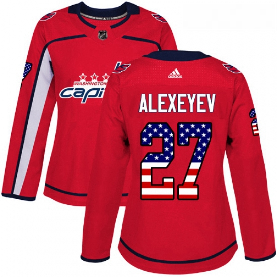 Womens Adidas Washington Capitals 27 Alexander Alexeyev Authenti