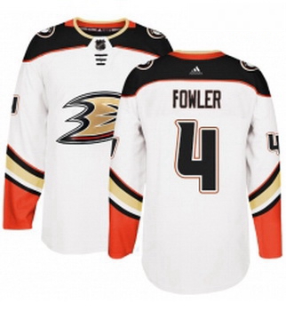 Youth Adidas Anaheim Ducks 4 Cam Fowler Authentic White Away NHL Jersey