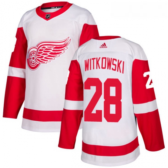 Womens Adidas Detroit Red Wings 28 Luke Witkowski Authentic Whit