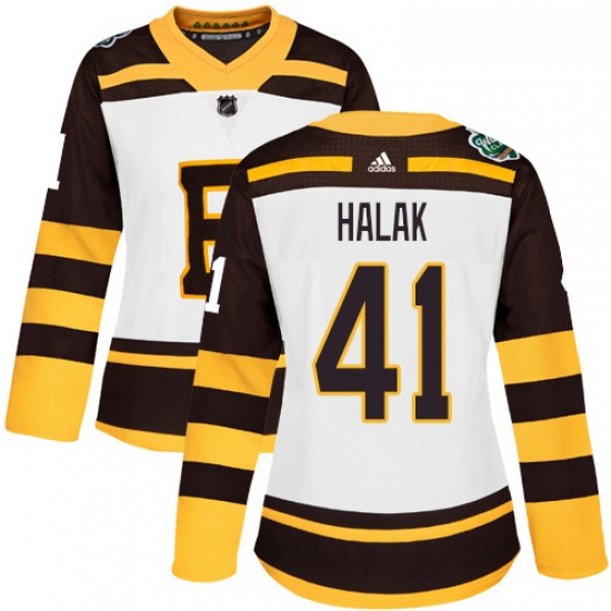 Womens Adidas Boston Bruins 41 Jaroslav Halak Authentic White 20
