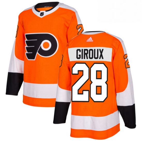 Mens Adidas Philadelphia Flyers 28 Claude Giroux Authentic Orange Home NHL Jersey