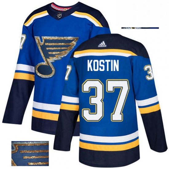 Mens Adidas St Louis Blues 37 Klim Kostin Authentic Royal Blue F