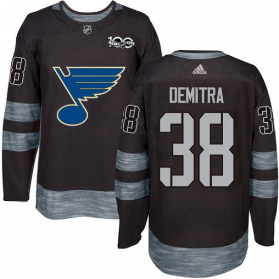 Mens Adidas St Louis Blues 38 Pavol Demitra Authentic Black 1917