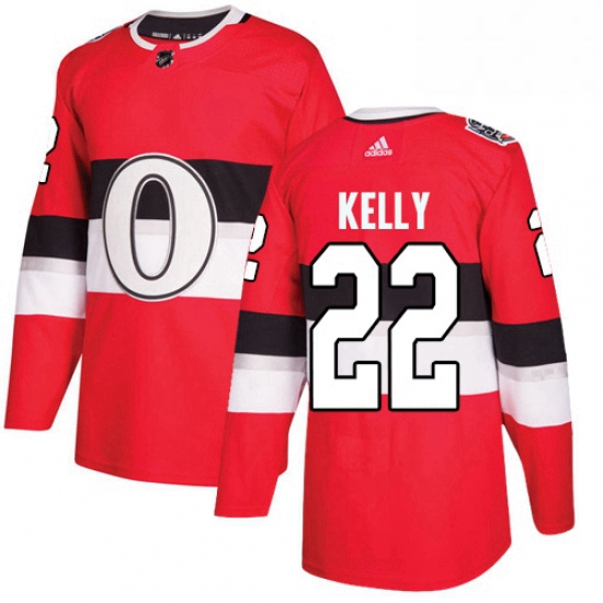 Mens Adidas Ottawa Senators 22 Chris Kelly Authentic Red 2017 100 Classic NHL Jersey